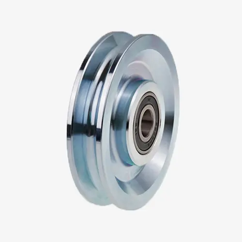 Produktbild von Seilrollen aus Stahl mit Rillenkugellager für Drahtseile, sauber gedreht tigerhebezeuge-seilrollen-mit-kugellager-serie-SRK