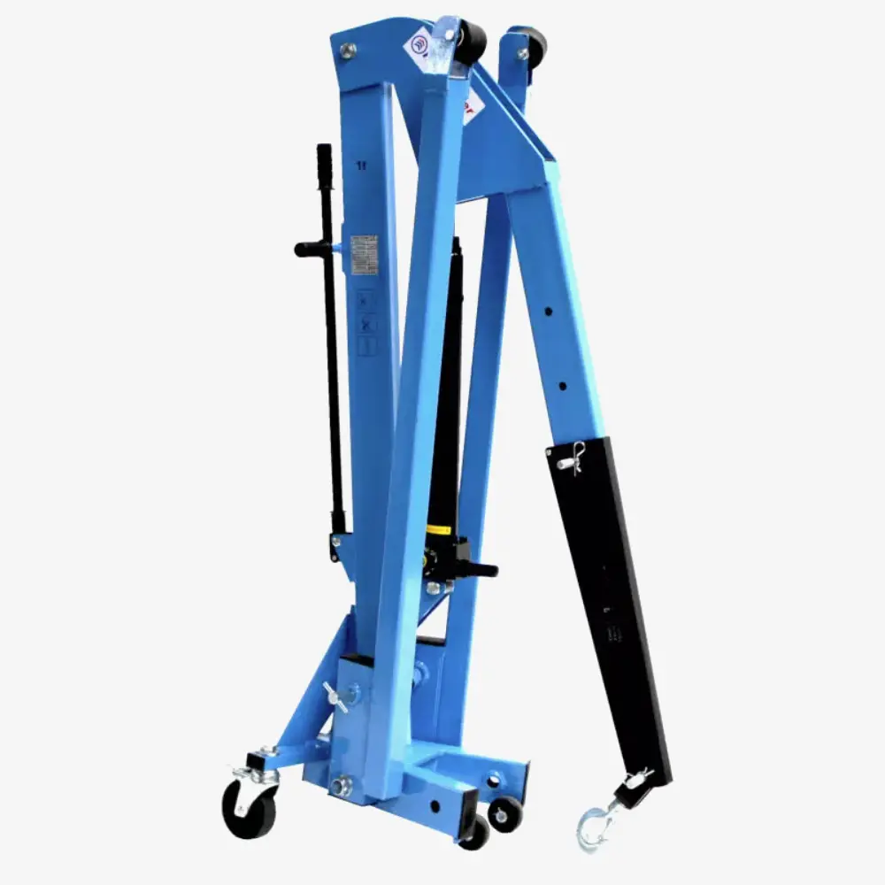 4. Produktbild zu tigerhebezeuge-werkstattkran-unterfahrkran-mit-gespreiztem-fahrwerk-serie-WK-V-zusammengeklappt