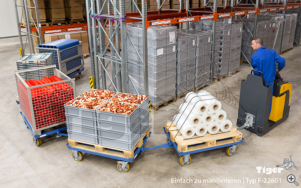 2. Produktbild zu palettenfahrgestell routenzug deichsel