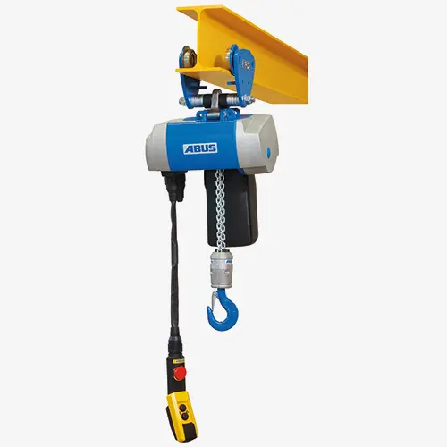 Produktbild von Abus Elektrokettenzug GM4 mit Abus Handfahrwerk für 400 V tigerhebezeuge-abus-elektrischer-kettenzug-elektrokettenzug-mit-handfahrwerk-laufkatze-serie-GM4-HF