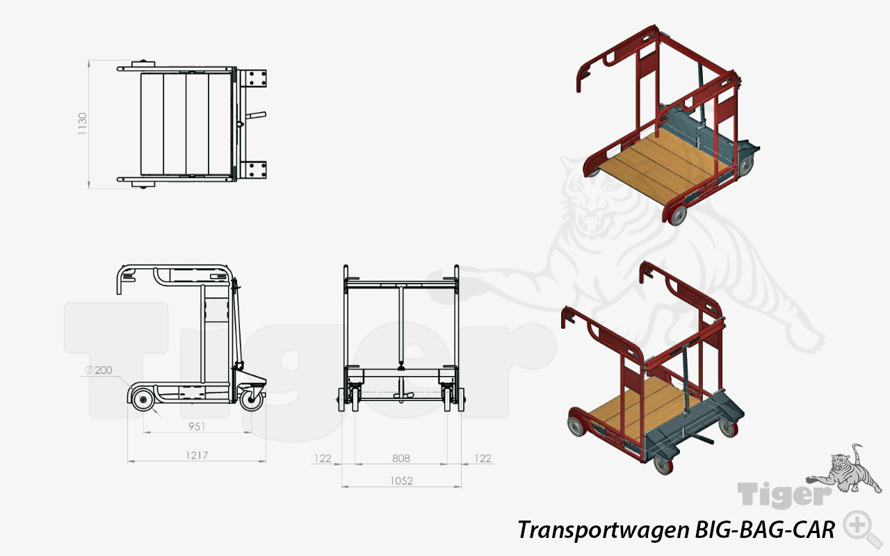 Technisches Bild für transportwagen-big-bag-car-zeichnung