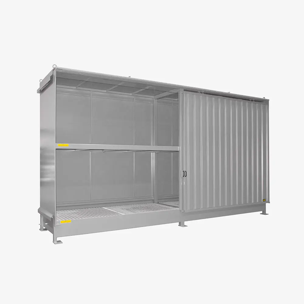 Produktbild von tigerhebezeuge regalcontainer grau lackiert typ cen 59 2 ibc grau 01 x