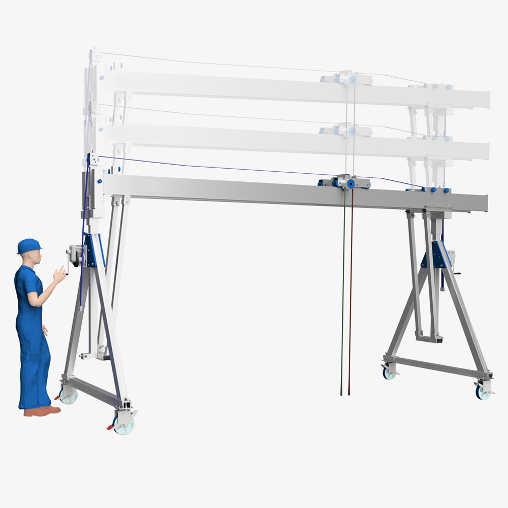 Produktbild von tigerhebezeuge option handwinde fuer alu portalkrane serie APK DT K und APK DT KF