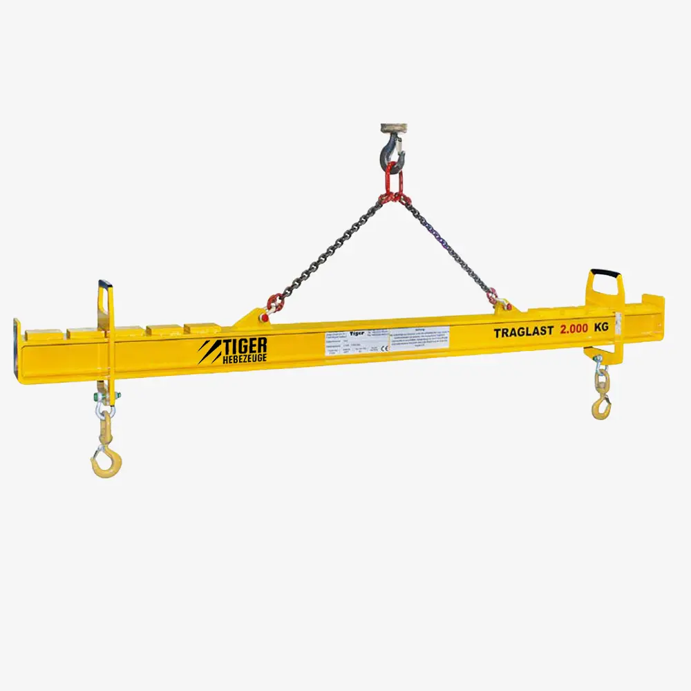 Produktbild von Tiger Balkentraverse mit Kettenaufhängung und Lasthaken, verstellbar tiger-balkentraverse-serie-tav-ka-krantraverse-mit-kettenaufhaengung