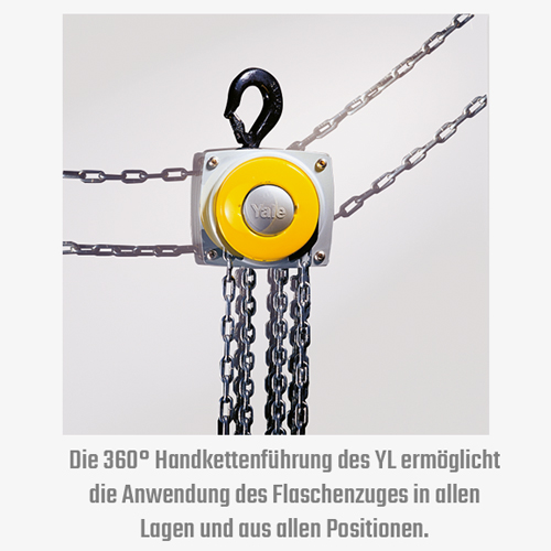 5. Produktbild zu tigerhebezeuge-hebezeuge-yale-stirnradflaschenzuege-handkettenzug-serie-YL-360-grad-kettenfuehrung
