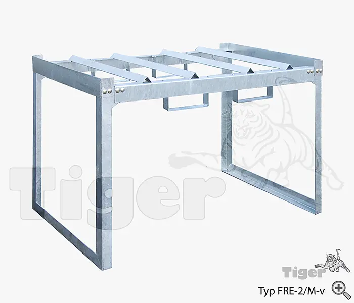 Produktbild von Fassregal für liegende Fässer, verzinkt zur umweltgerechten Gefahrstoff-Lagerung fassregal-fre-2