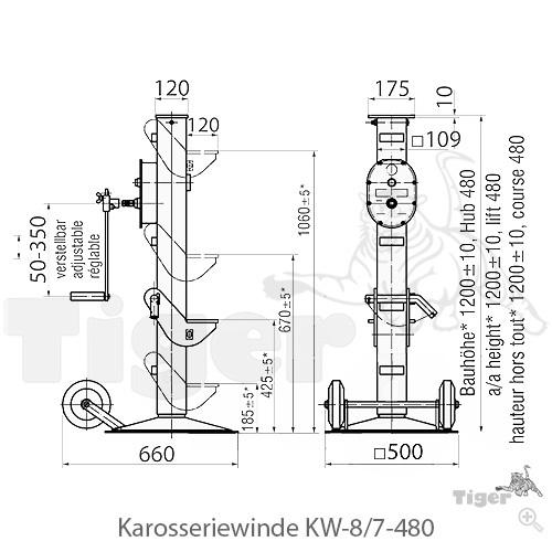 Technisches Bild für tigerhebezeuge-karosseriewinde-typ-kw-8-7-480-zeichnung-hebezeuge