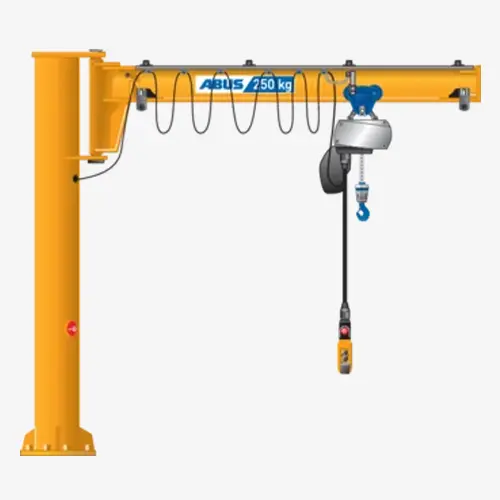 Produktbild von Abus Säulenschwenkkran LSX mit Hebezeuge Elektrokettenzug GM und Handfahrwerk HFW tigerhebezeuge-abus-saeulenschwekkran-serie-LSX-drehkran
