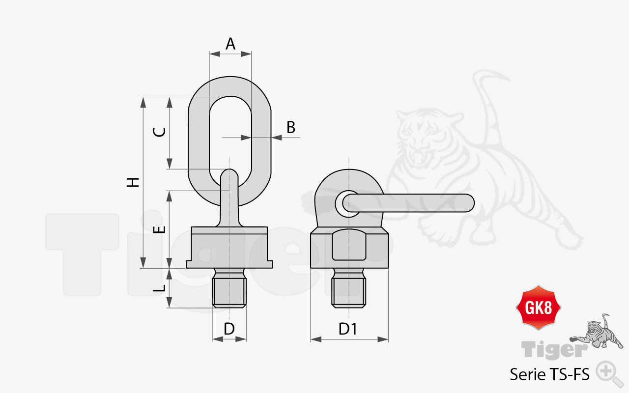 Zum Vergrößern anklicken Technisches Bild für anschlagwirbel-gk8-ts-fs-zeichnung