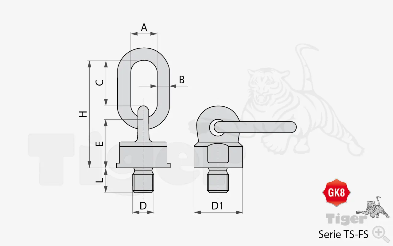 Zum Vergrößern anklicken Technisches Bild für anschlagwirbel-gk8-ts-fs-zeichnung