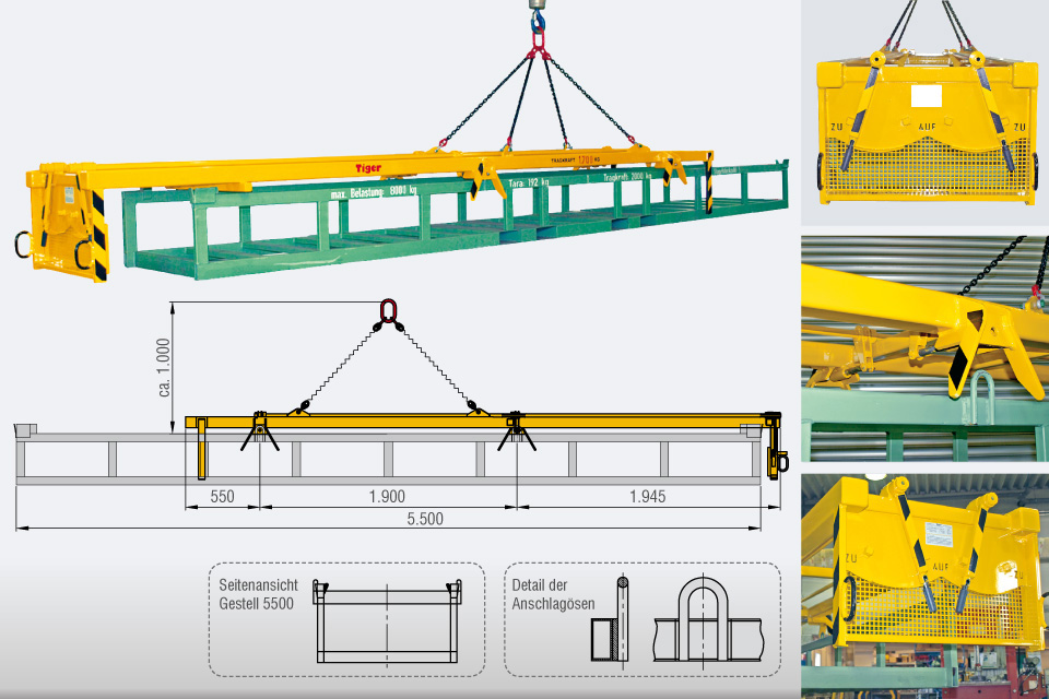 Produktbild von Tiger Sonder-Kassetten-Traverse für Langgut-Gestelle ta-q-ka-4vd-1-7-1-9x0-77-960
