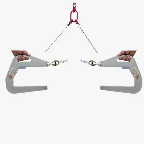 Produktbild von Röhrengehänge zum Transport von liegenden Betonrohren mit dem Kran tigerhebezeuge-rohr-gehaenge-serie-ROG