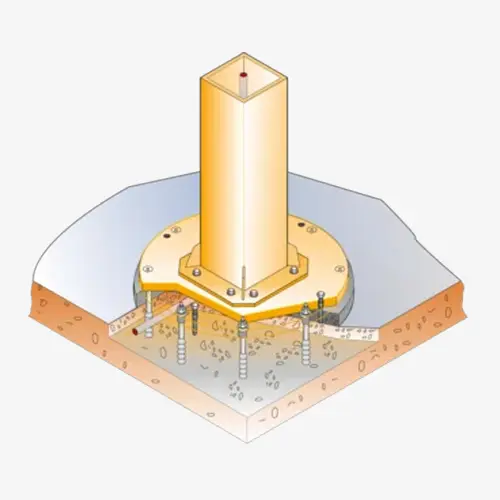 Produktbild von Dübelplatte und Verbundanker zur Befestigung der Abus Schwenkkrane Serien LS und LSX tigerhebezeuge-duebelplatte-mit-verbundanker-LS-DP-fuer-saeulendrehkran-serie-ls-lsx