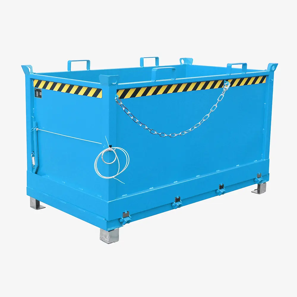Produktbild von tigerhebezeuge klappbodenbehaelter blau lackiert typ FB 1500 BLAU 01 x