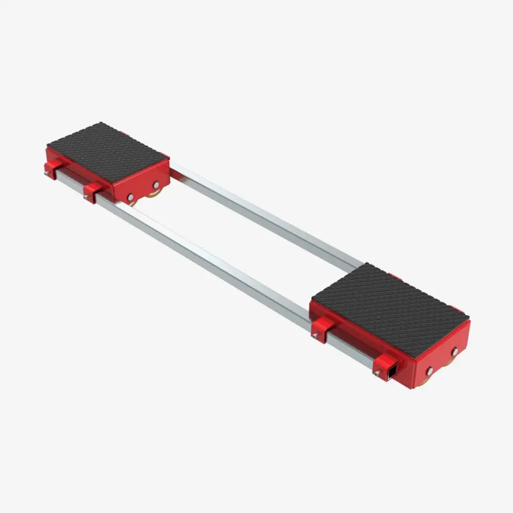 Produktbild von Schwerlast-Transportfahrwerke mit PU-Rollen zur 3-Punkt-Auflage TH: 180 mm tigerhebezeuge-schwerlast-transportfahrwerk-typ-iX-40-S