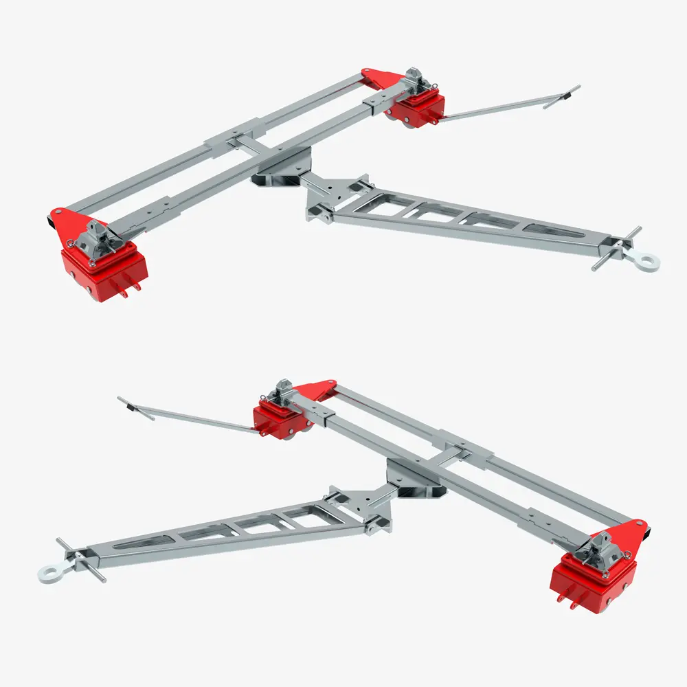 Produktbild von tigerhebezeuge schwerlast transportfahrwerk iso con isoconflex vorne lenkbar typ ICFXN20D set
