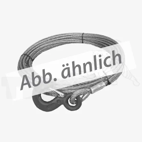 Produktbild von Option: Drahtseil mit Spitze und Haken für Handseilwinden HSW windendrahtseil-haken-spitze-54