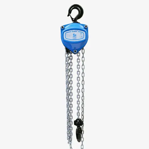 Produktbild von Stirnradflaschenzug tralift - Manueller Kettenzug mit TÜV nach EN13157 Serie tralift tigerhebezeuge-hand-kettenzug-manueller-stirnrad-flaschenzug-serie-TRALIFT