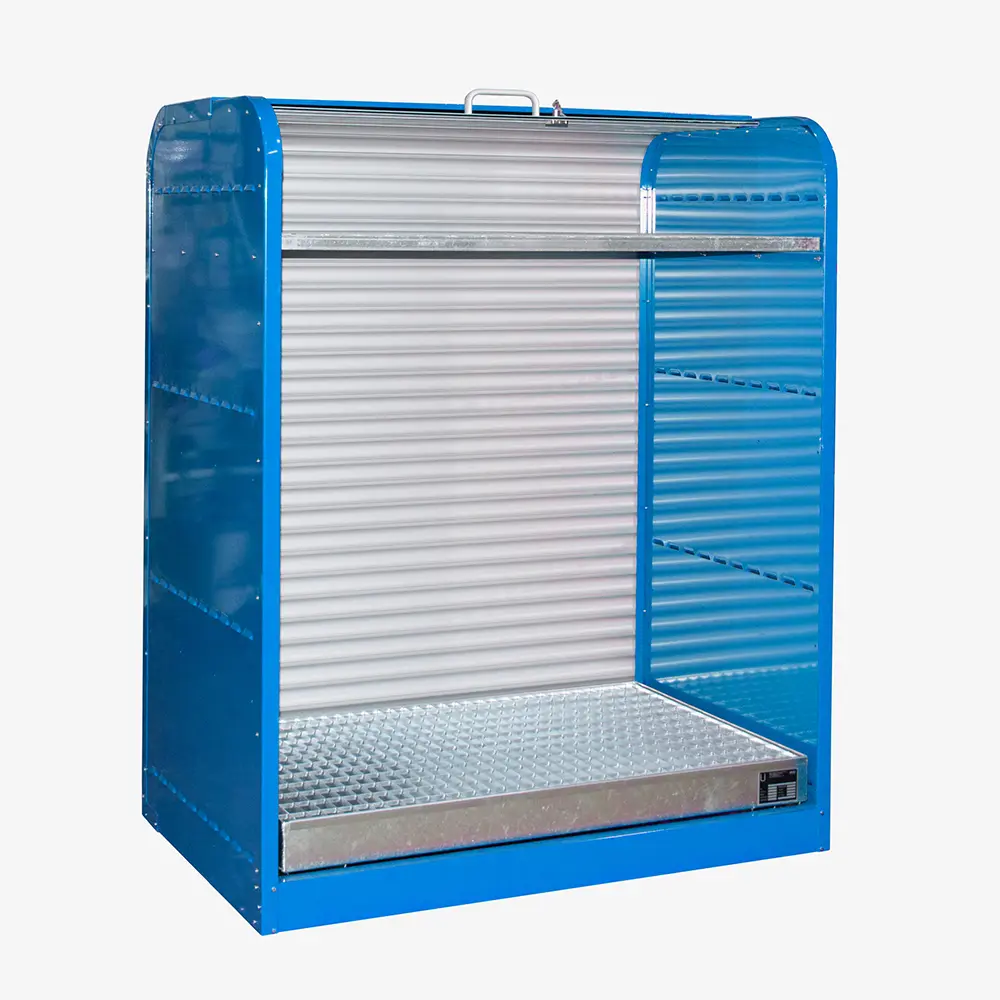 Produktbild von tigerhebezeuge gefahrstoff rollladenschrank blau lackiert typ RSG 2 BLAU 01 x