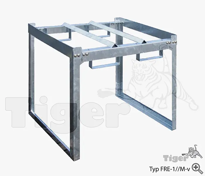 Produktbild von Fassregal für liegende Fässer, verzinkt zur umweltgerechten Gefahrstoff-Lagerung fassregal-fre-1