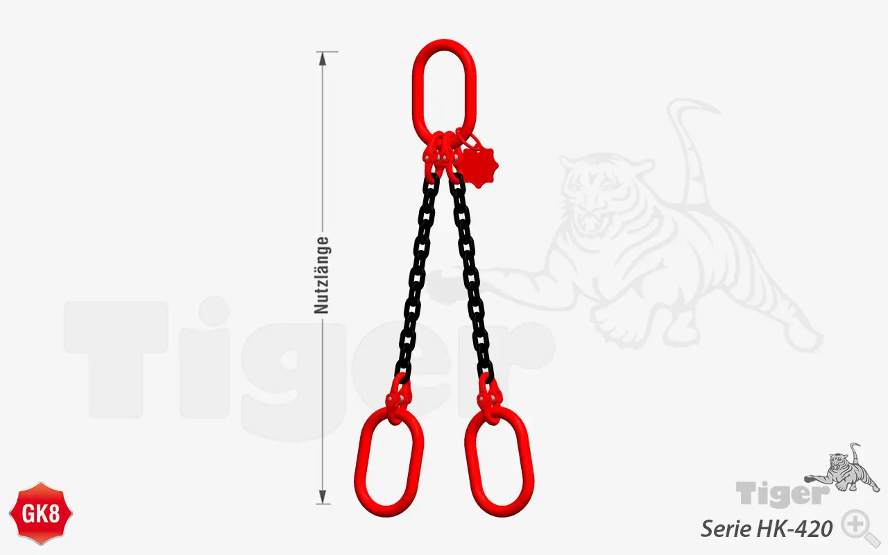 Zum Vergrößern anklicken Technisches Bild für kettengehaenge-gk8-2strang-hk-420-1