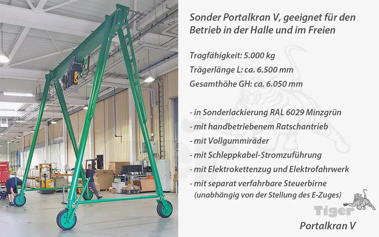 2. Produktbild zu portalkran v mit elektrokettenzug