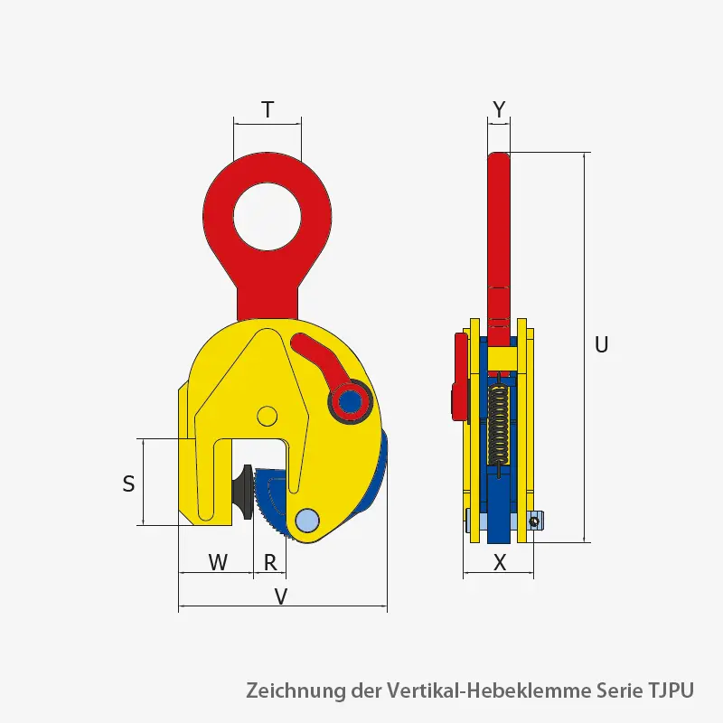 Technisches Bild für terrier-vertikal-hebeklemme-serie-TJPU-zeichnung