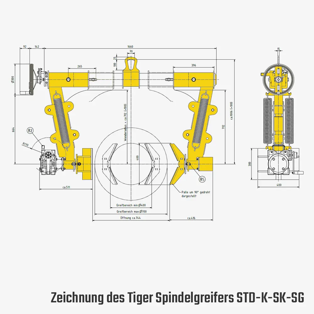 Zum Vergrößern anklicken Technisches Bild für tiger-spindelgreifer-mit-selbstspannenden-greifbacken-getriebe-und-handrad-serie-STD-K-SK-SG-zeichnung