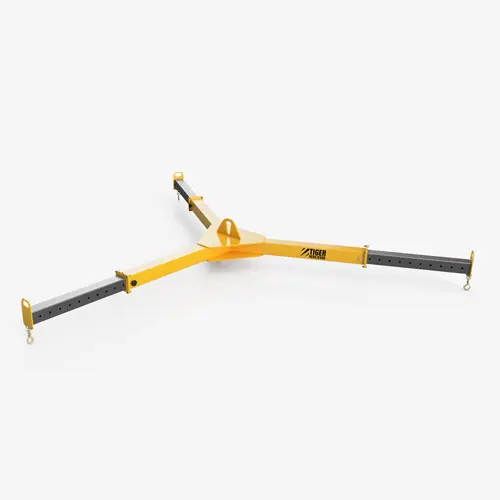 Produktbild von Tiger Sonder-Teleskop-Sterntraverse als ausziehbare 3-Arm-Krantraverse mit Wirbellasthaken Serie Sonder-TATR-Q3 tiger-sonder-arm-sterntraverse-serie-Sonder-TATR-Q3