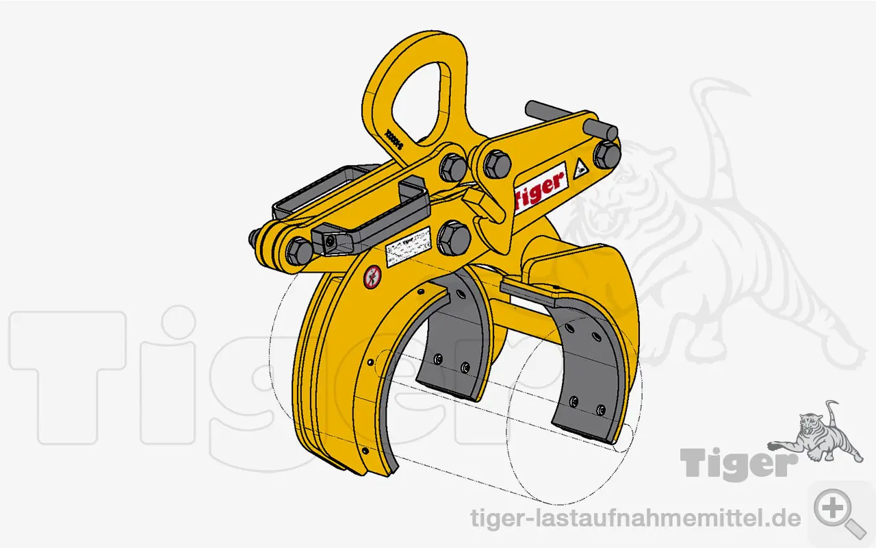 Produktbild von Tiger Sonder-Rundmaterialgreifer mit Schalenblechen rundmaterialgreifer-3-lastaufnahmemittel