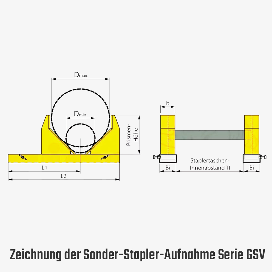 Technisches Bild für tiger-stapler-hebevorrichtung-mit-aufnahmeprisma-fuer-rundmaterial-serie-Sonder-GSV-zeichnung