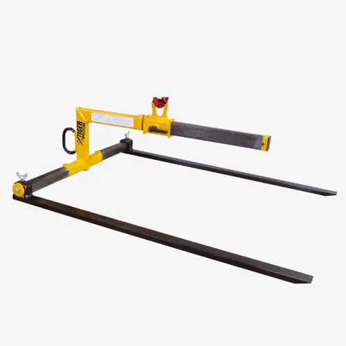 Produktbild von Tiger Sonder-Mini-Krangabeln mit verstellbarer Kranöse für kleinere Lasten wie z. B. Pakete, Kartons und kleine Paletten Serie Sonder-TLM-S tiger-sonder-mini-kran-ladegabel-mit-langen-zinken-verstellbar-serie-TLM-S