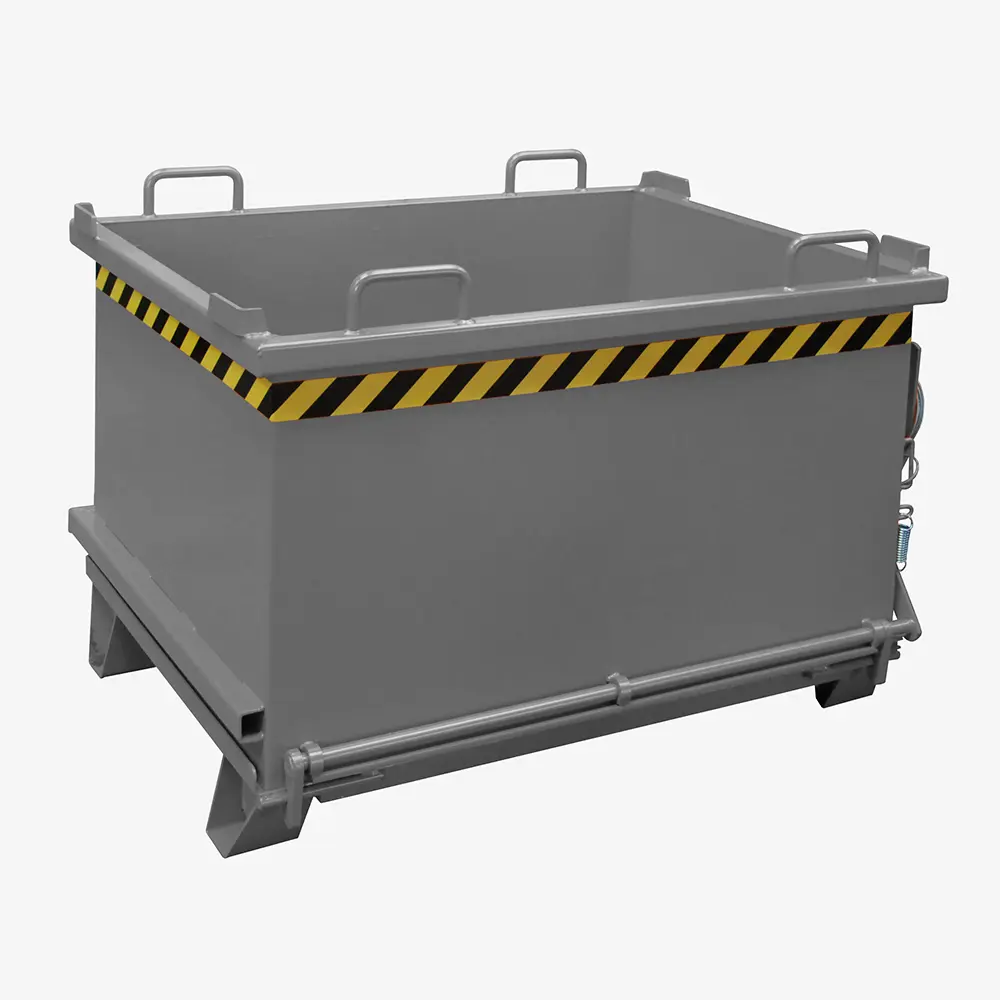 Produktbild von tigerhebezeuge klappbodenbehaelter grau lackiert typ SB 750 GRAU 01 x