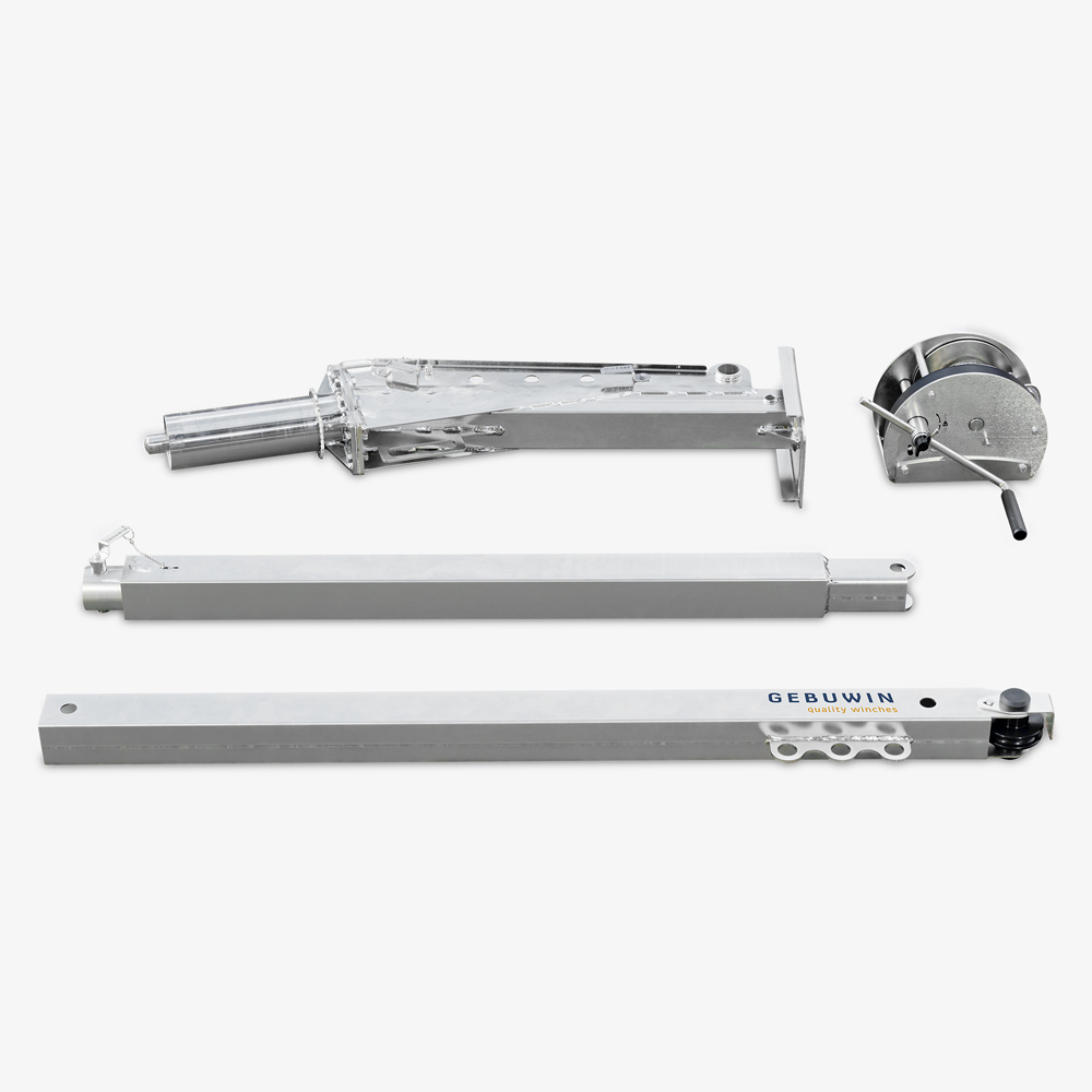 Drehkran Davit – modularer 360° Outdoor-Schwenkkran mit Seilwinde