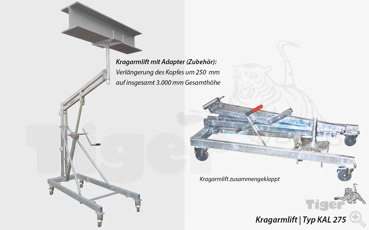 2. Produktbild zu kragarmlift mit verlaengerung