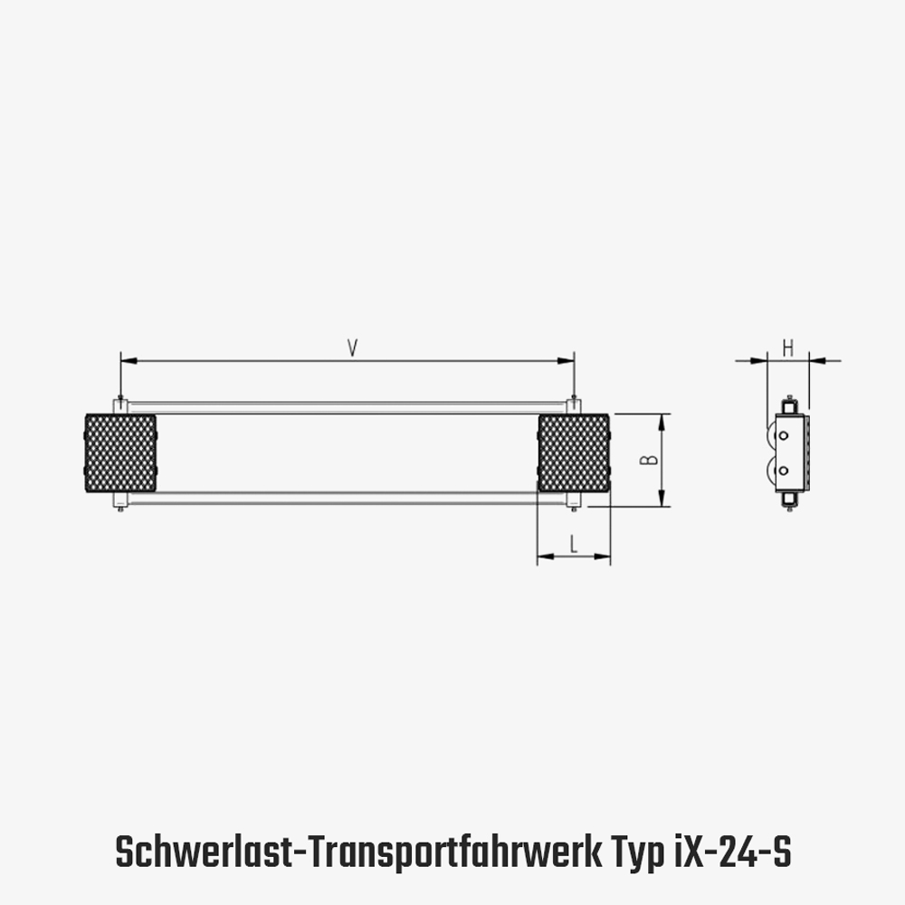 Technisches Bild für tigerhebezeuge-schwerlast-transportfahrwerk-typ-iX-24-S-zeichnung
