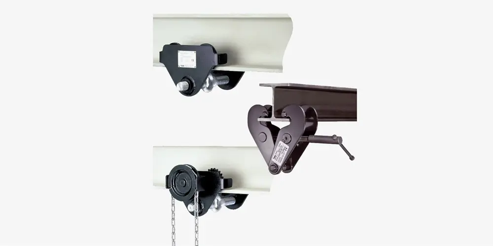 TigerHebezeuge-Shop Trägerklemmen und Roll-Fahrwerke 