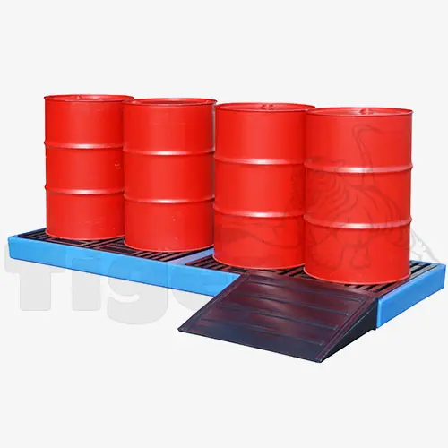 Produktbild von PE-Bodenschutzwannen aus Polyethylen zur vorschriftsmäßigen Lagerung von Gefahrstoffen Serie BWP-PE tigerhebezeuge-auffangwannen-für-faesser-und-ibc-container-serie-BWP-PE