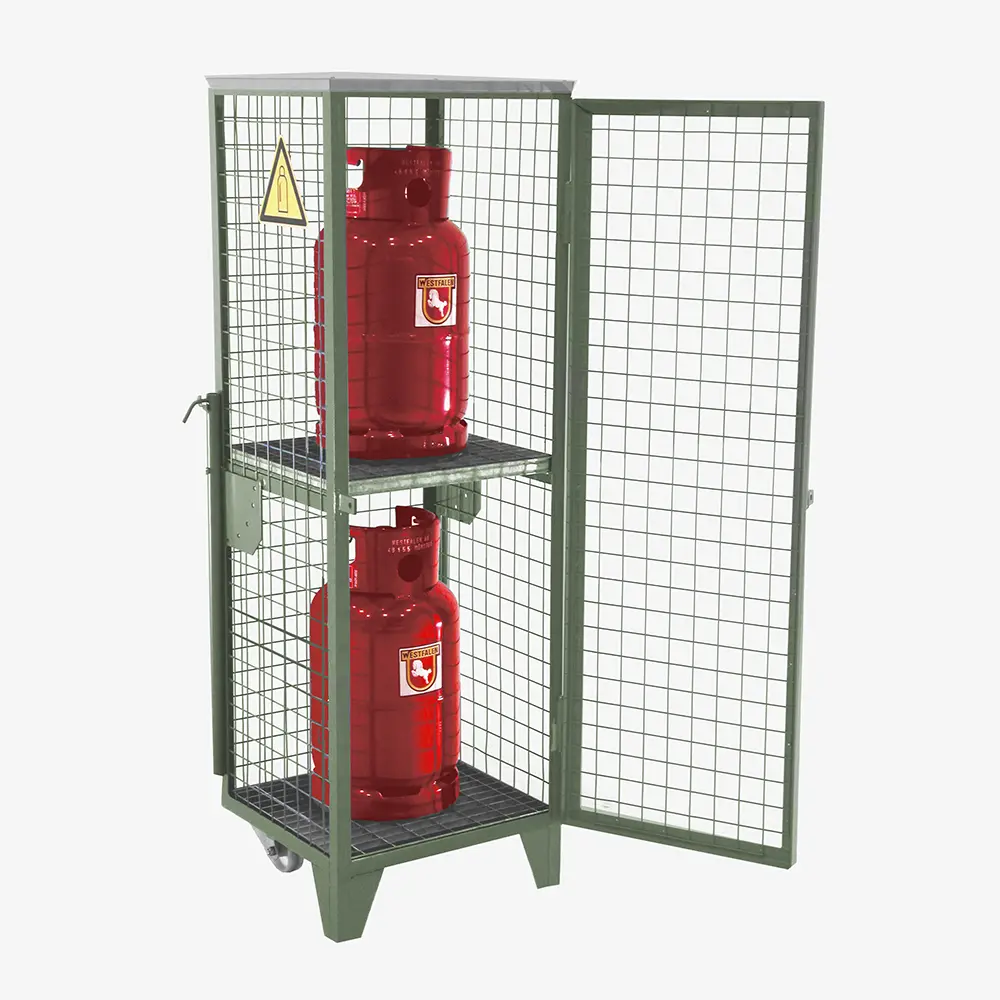 Produktbild von tigerhebezeuge gasflaschen depot grau lackiert typ GFD R 2 GRAU 01 x