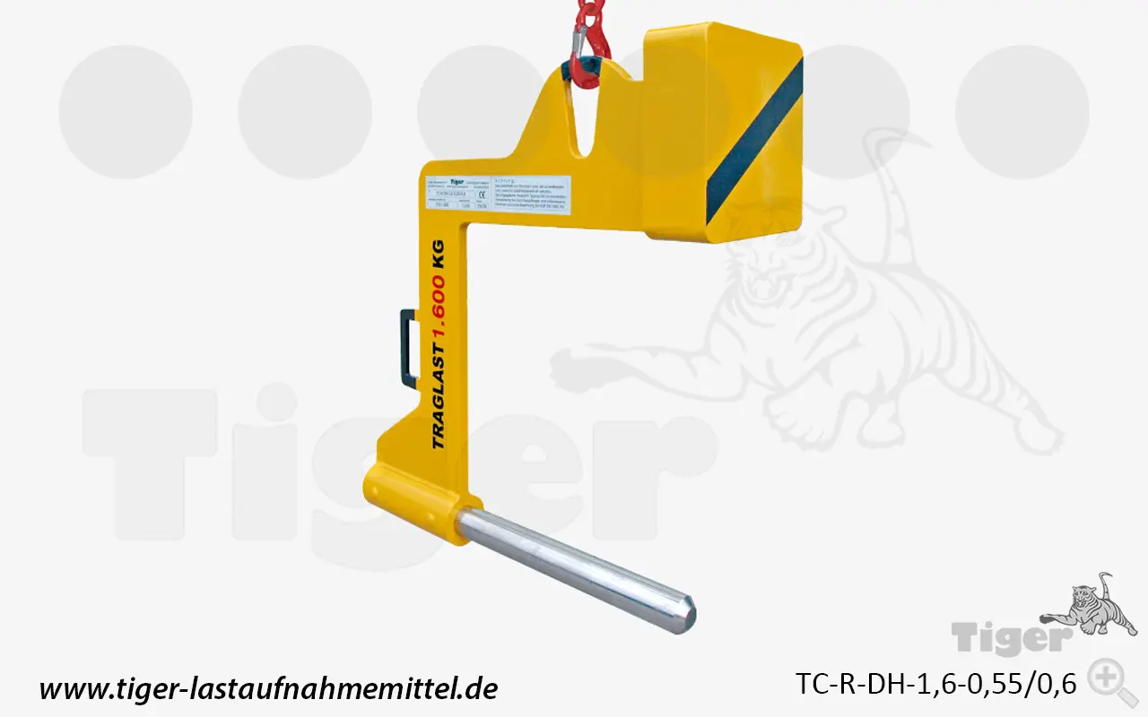 Produktbild von Tiger Sonder-C-Haken mit hochfestem blankem Tragdorn und Gegengewicht Serie Sonder-TC-R-DH tiger-sonder-coil-c-haken-tc-r-dh-1-6-0-55-0-6