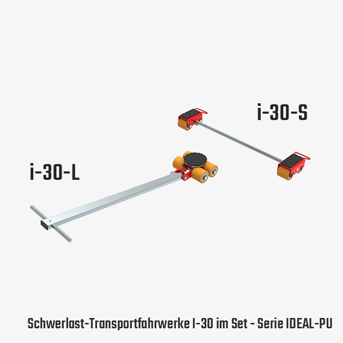 2. Produktbild zu tigerhebzeuge schwerlastfahrwerk schwerlast transportfahrwerk mit pu rollen im set 30L+S