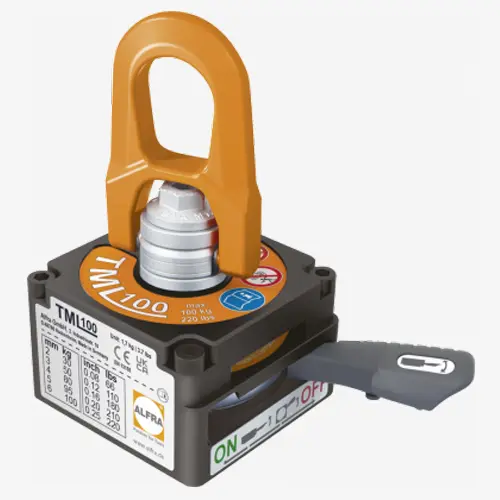 Produktbild von tigerhebezeuge permanenent lasthebemagnet mit buegel typ TML 100 fuer flachmaterial