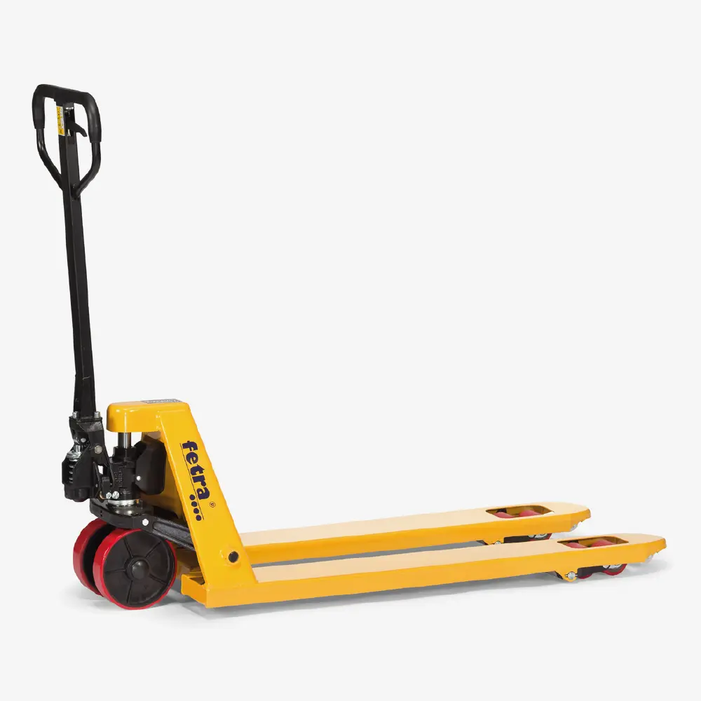 Produktbild von Handgabelhubwagen - Gabelhubwagen mit Kletterrollen an den Gabelspitzen tigerhebezeuge-transportgeraete-hubwagen-gabelhubwagenwagen-fetra-typ-F-2117