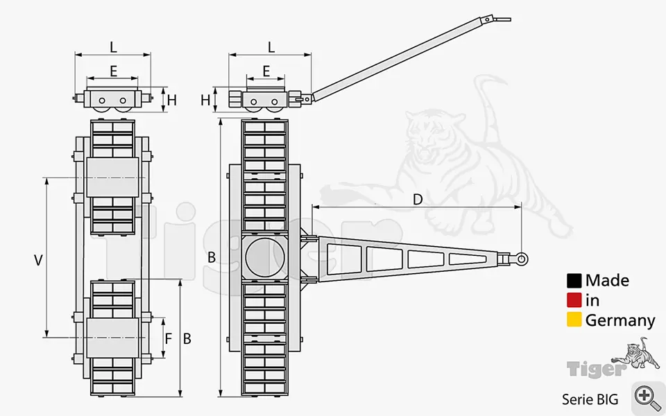 Zum Vergrößern anklicken Technisches Bild für schwerlast-transportfahrwerke-eco-skate-big-zeichnung