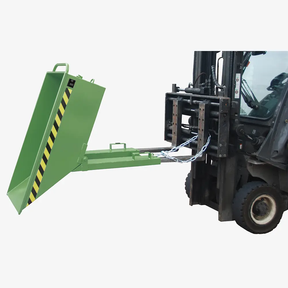 Stapler-Kippmulde mit niedriger Mulde für den Gabelstapler-Einsatz