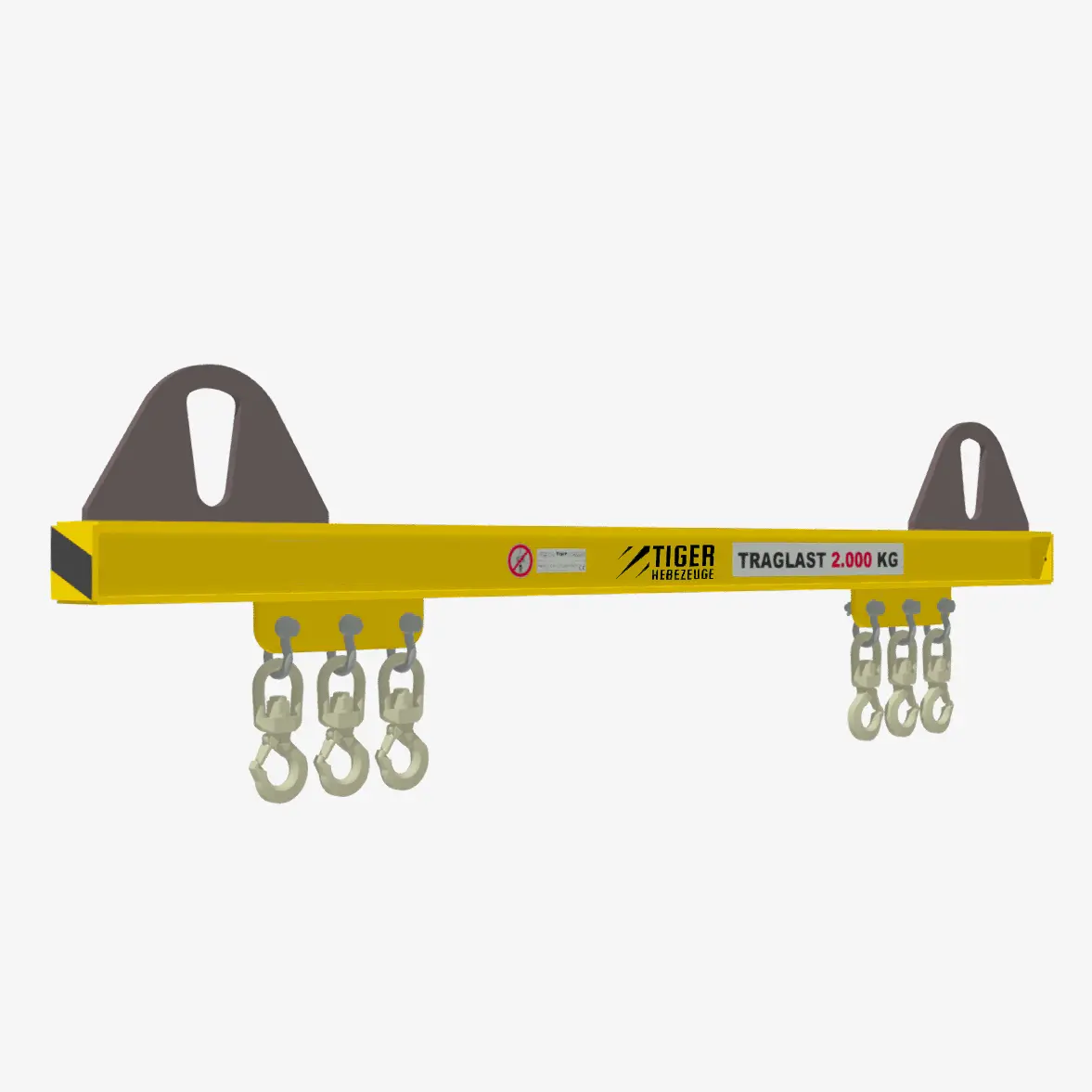 Produktbild von Tiger Sonder-Balkentraverse mit Doppelkranaufhängung und 6 Wirbellasthaken Serie Sonder-TA-2A "tiger-sonder-balkentraverse-fuer-zweikran-einsatz-mit-6-wirbellasthaken-typ-TA-2A-2-1,4-06898