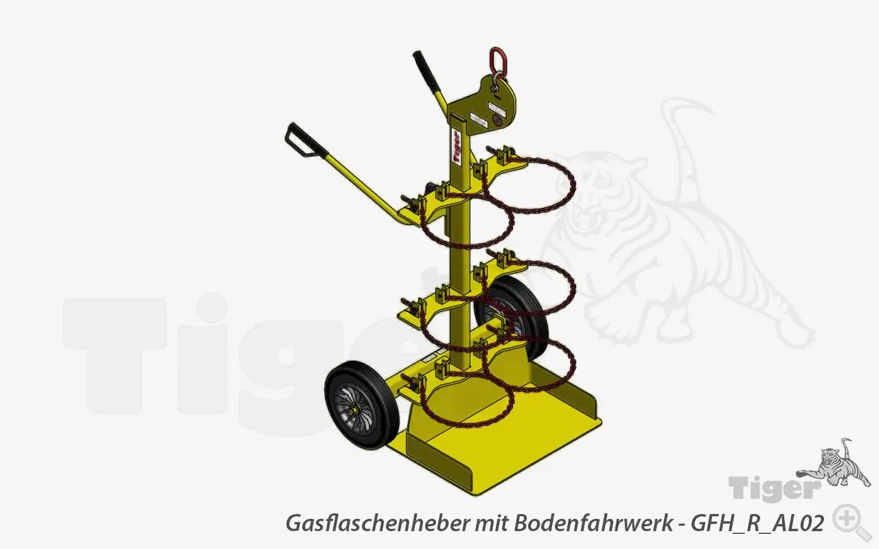 Produktbild von Tiger Bodenfahrwerk für Tiger Gasflaschenheber Serie GFH gasflaschen-bodenfahrwerk-gfh-r-al02