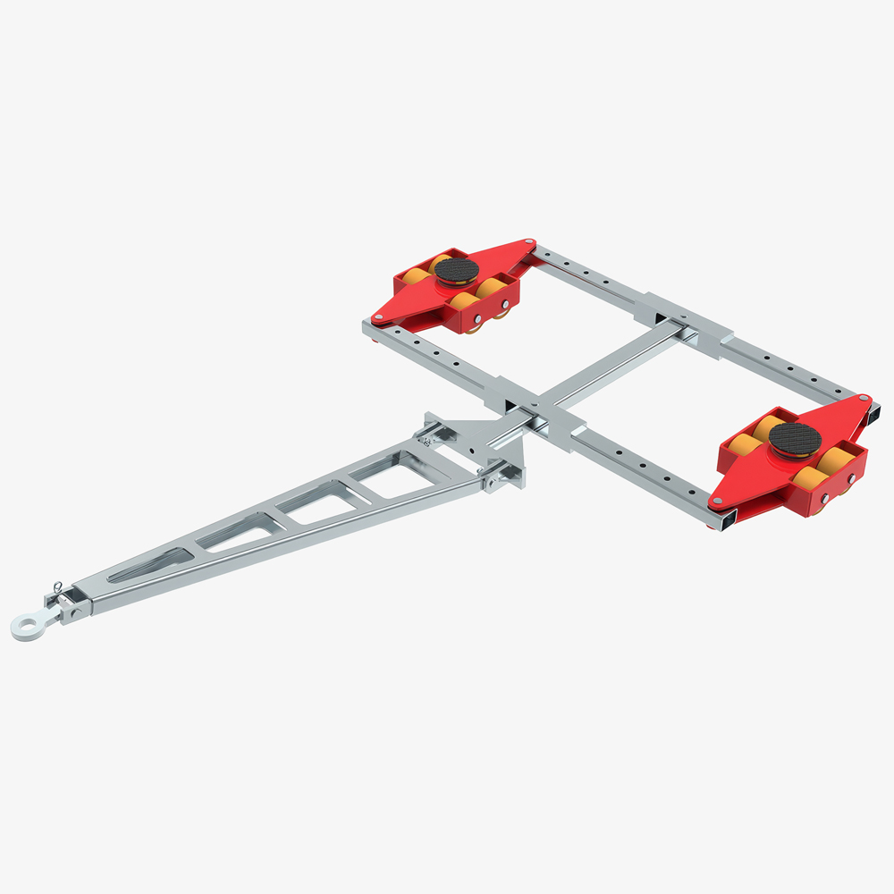 Produktbild von tigerhebezeuge schwerlast transportfahrwerk mit deichsel und pu rollen typ IXD 16