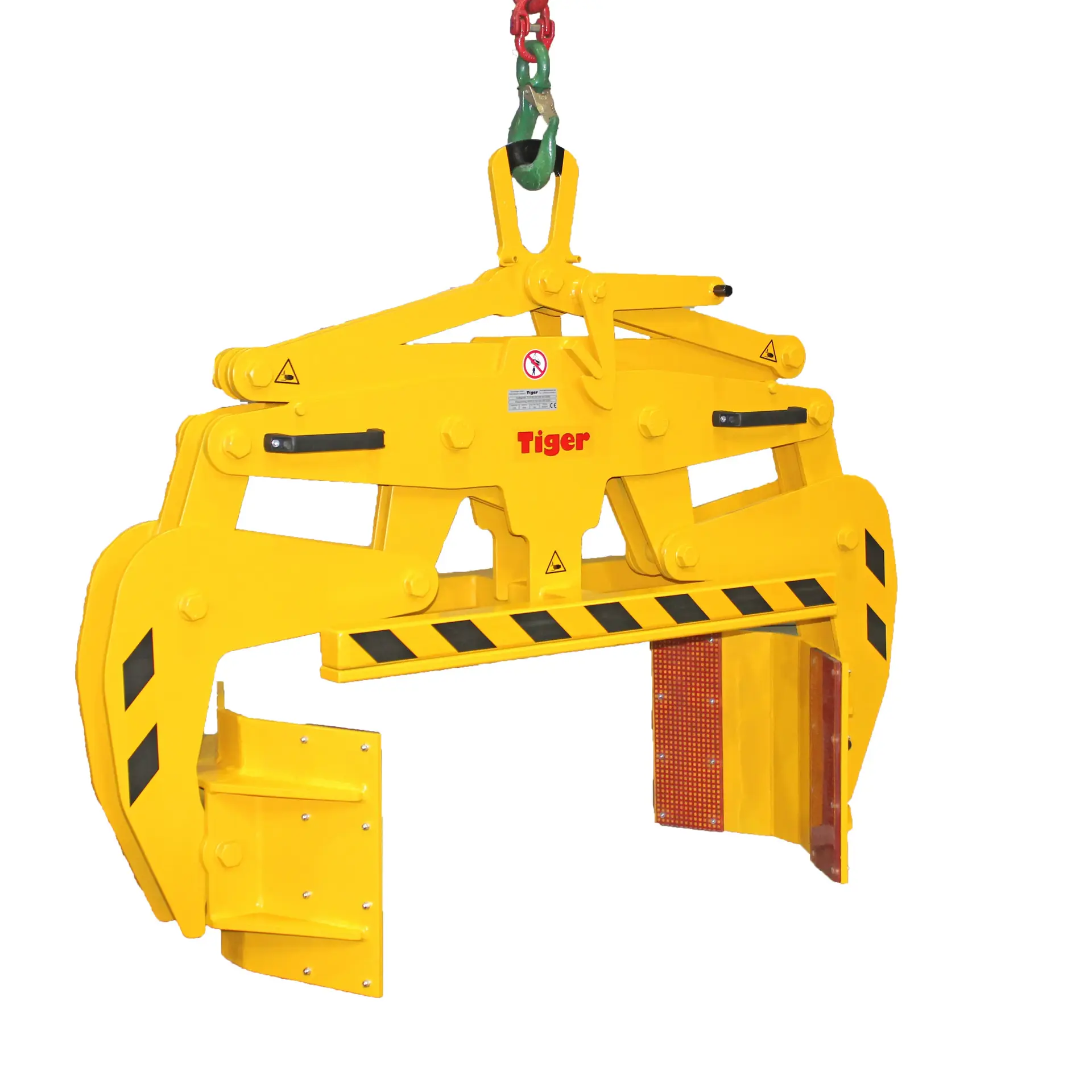 Produktbild von Tiger Sonder-Parallelgreifer als Coilgreifer mit gelenkig angebrachten und wechselbaren Prismenbacken Serie Sonder-PG-R-WB tiger-PG-R-WB-200-1000-800-05883_170817_03