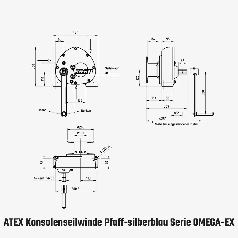 Technisches Bild für tigerhebezeuge-ex-geschuetzte-konsolenseilwinde-fuer-atex-zone-serie-OMEGA-EX-zeichnung